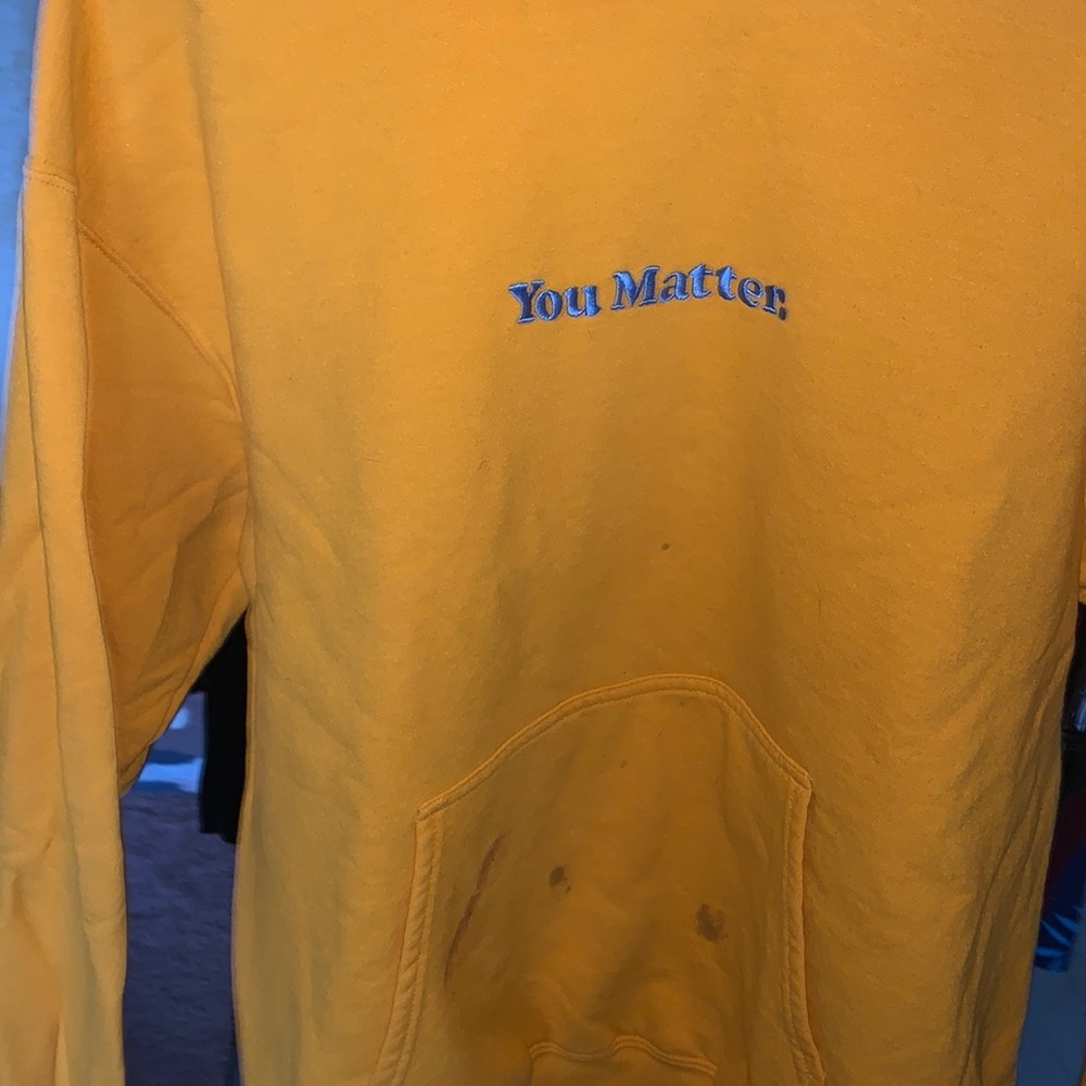 YOU MATTER HOODIE Demetrius Harmon yellow and blue large sized hoodie